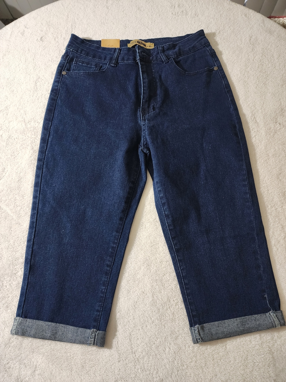 Love Nation Dark Blue Rolled Hem Boyfriend Jeans Girls Size 7/8